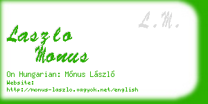 laszlo monus business card
